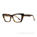 Cat Eye Design Unisex Acetat optische Rahmenbrille